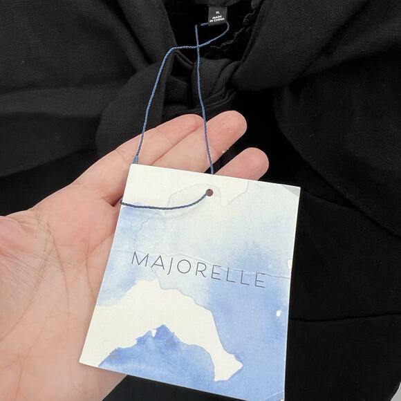 Revolve Majorelle Black One Piece Joyce Linen Romper Sleeveless Womens XL - Picture 6 of 6